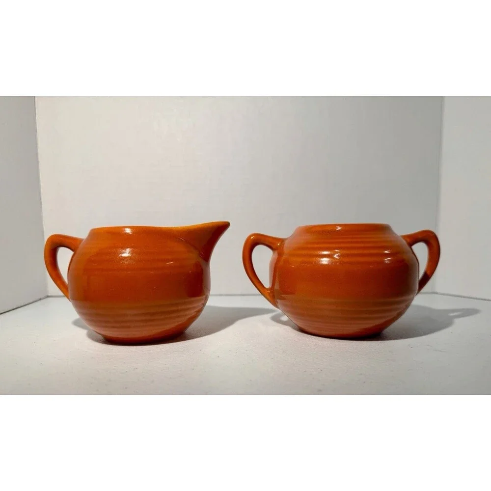 Bauer Monterey Sugar and Creamer Orange